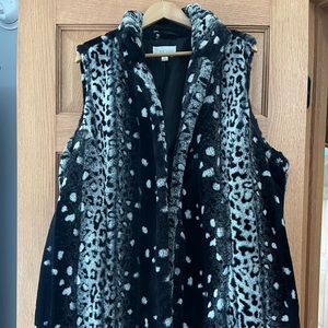 Erm London animal print vest with pockets
